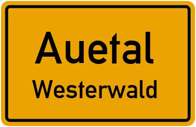 Ortsschild Auetal Westerwald
