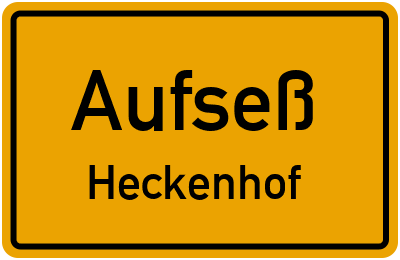 Straßenverzeichnis Aufseß Heckenhof