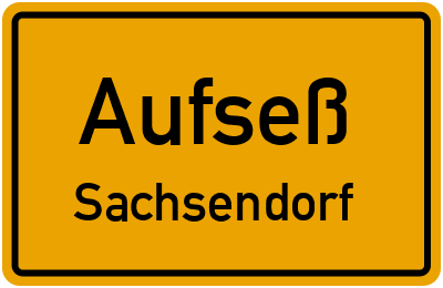 Ortsschild Aufseß Sachsendorf