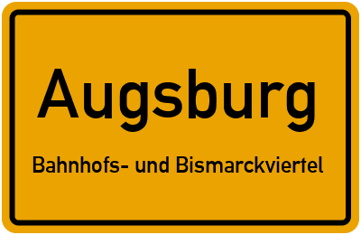 Straßenverzeichnis Augsburg Bahnhofs- und Bismarckviertel