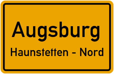Straßenverzeichnis Augsburg Haunstetten - Nord