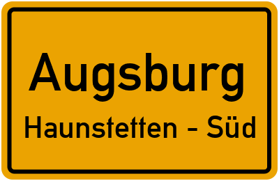 Straßenverzeichnis Augsburg Haunstetten - Süd