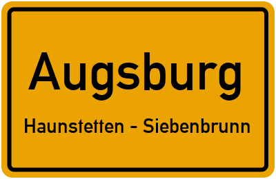 Straßenverzeichnis Augsburg Haunstetten - Siebenbrunn
