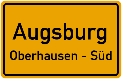 Straßenverzeichnis Augsburg Oberhausen - Süd