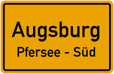 Straßenverzeichnis Augsburg Pfersee - Süd