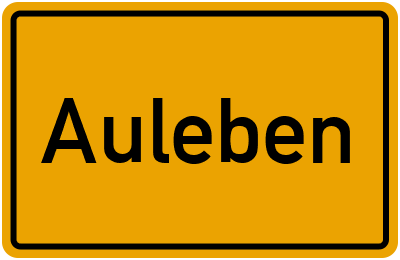 Ortsschild von Gemeinde Auleben in Thüringen