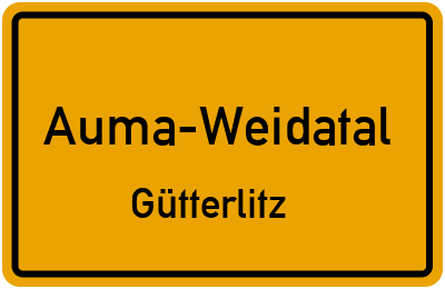 Straßenverzeichnis Auma-Weidatal Gütterlitz