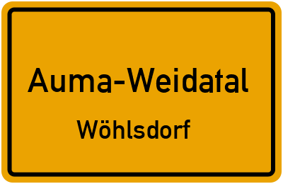 Straßenverzeichnis Auma-Weidatal Wöhlsdorf