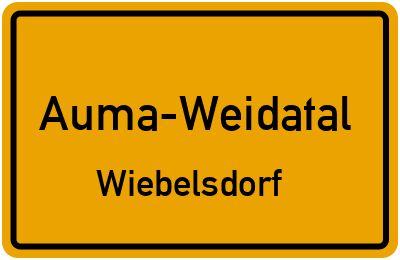 Straßenverzeichnis Auma-Weidatal Wiebelsdorf