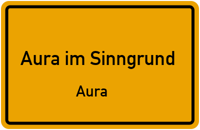 Straßenverzeichnis Aura im Sinngrund Aura
