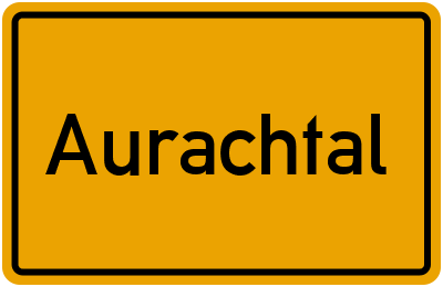 Ortsschild von Gemeinde Aurachtal in Bayern