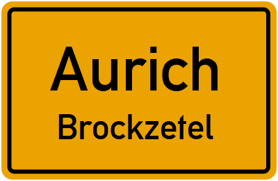 Ortsschild Aurich Brockzetel