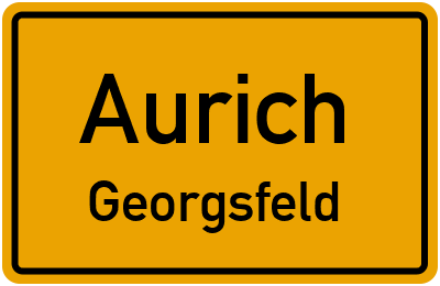 Ortsschild Aurich Georgsfeld