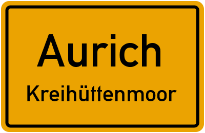 Straßenverzeichnis Aurich Kreihüttenmoor