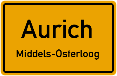 Straßenverzeichnis Aurich Middels-Osterloog