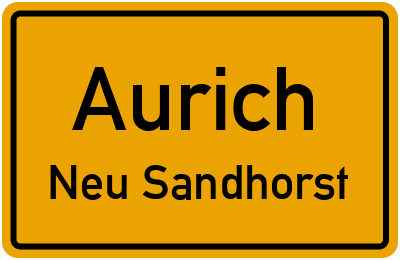 Straßenverzeichnis Aurich Neu Sandhorst