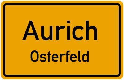 Straßenverzeichnis Aurich Osterfeld