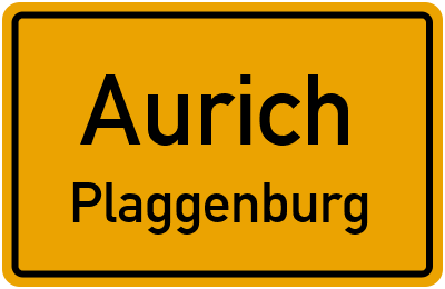 Ortsschild Aurich Plaggenburg