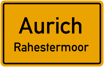 Straßenverzeichnis Aurich Rahestermoor