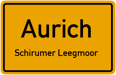 Straßenverzeichnis Aurich Schirumer Leegmoor