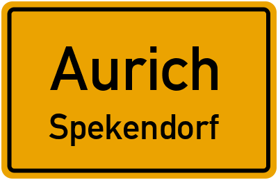 Straßenverzeichnis Aurich Spekendorf