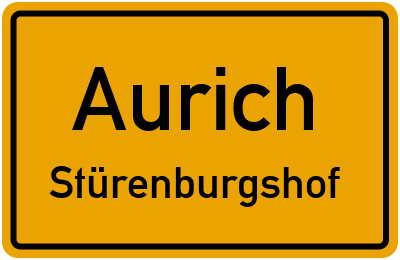 Straßenverzeichnis Aurich Stürenburgshof
