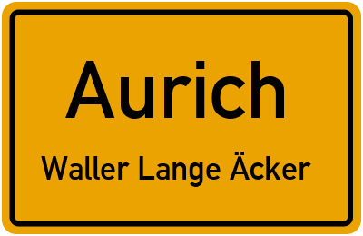 Straßenverzeichnis Aurich Waller Lange Äcker