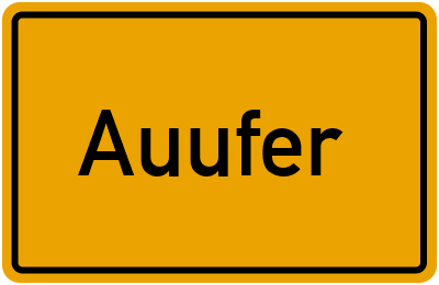 Ortsschild von Gemeinde Auufer in Schleswig-Holstein
