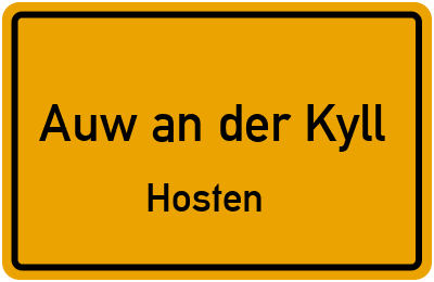 Straßenverzeichnis Auw an der Kyll Hosten