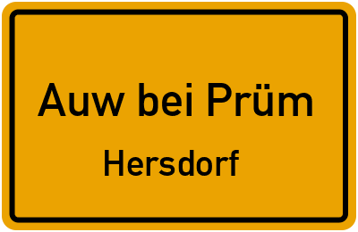 Straßenverzeichnis Auw bei Prüm Hersdorf