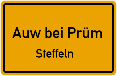 Straßenverzeichnis Auw bei Prüm Steffeln