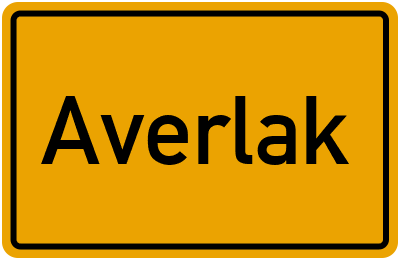 Ortsschild von Gemeinde Averlak in Schleswig-Holstein
