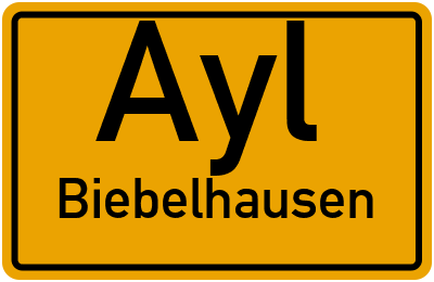 Straßenverzeichnis Ayl Biebelhausen
