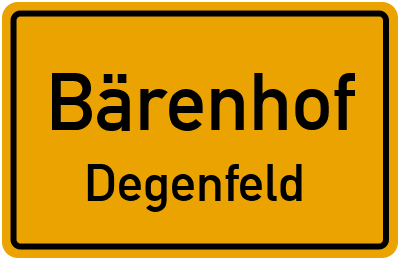 Straßenverzeichnis Bärenhof Degenfeld