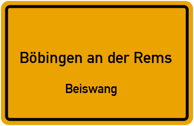 Straßenverzeichnis Böbingen an der Rems Beiswang