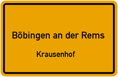 Straßenverzeichnis Böbingen an der Rems Krausenhof
