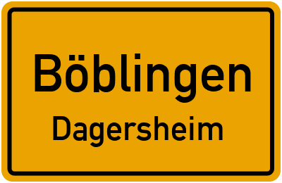 Ortsschild Böblingen Dagersheim