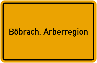 Ortsschild von Gemeinde Böbrach, Arberregion in Bayern