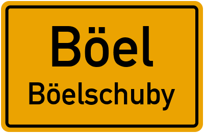 Straßenverzeichnis Böel Böelschuby