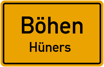 Straßenverzeichnis Böhen Hüners