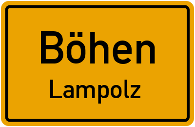 Straßenverzeichnis Böhen Lampolz