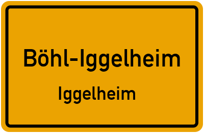 Straßenverzeichnis Böhl-Iggelheim Iggelheim