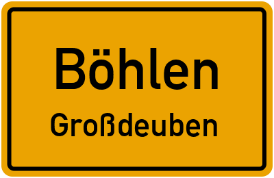 Straßenverzeichnis Böhlen Großdeuben