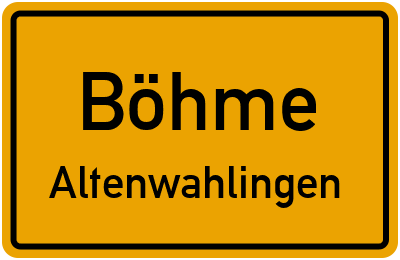 Straßenverzeichnis Böhme Altenwahlingen