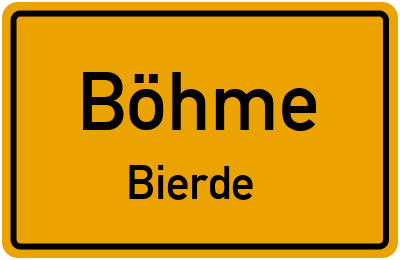 Straßenverzeichnis Böhme Bierde