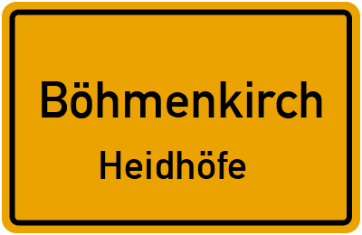 Straßenverzeichnis Böhmenkirch Heidhöfe