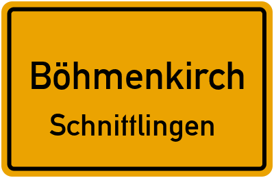 Ortsschild Böhmenkirch Schnittlingen