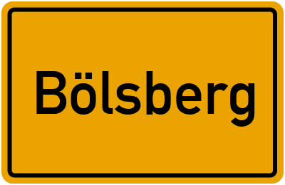 Ortsschild von Gemeinde Bölsberg in Rheinland-Pfalz