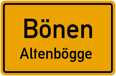 Ortsschild Bönen Altenbögge