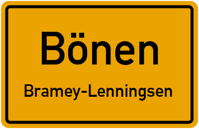 Straßenverzeichnis Bönen Bramey-Lenningsen